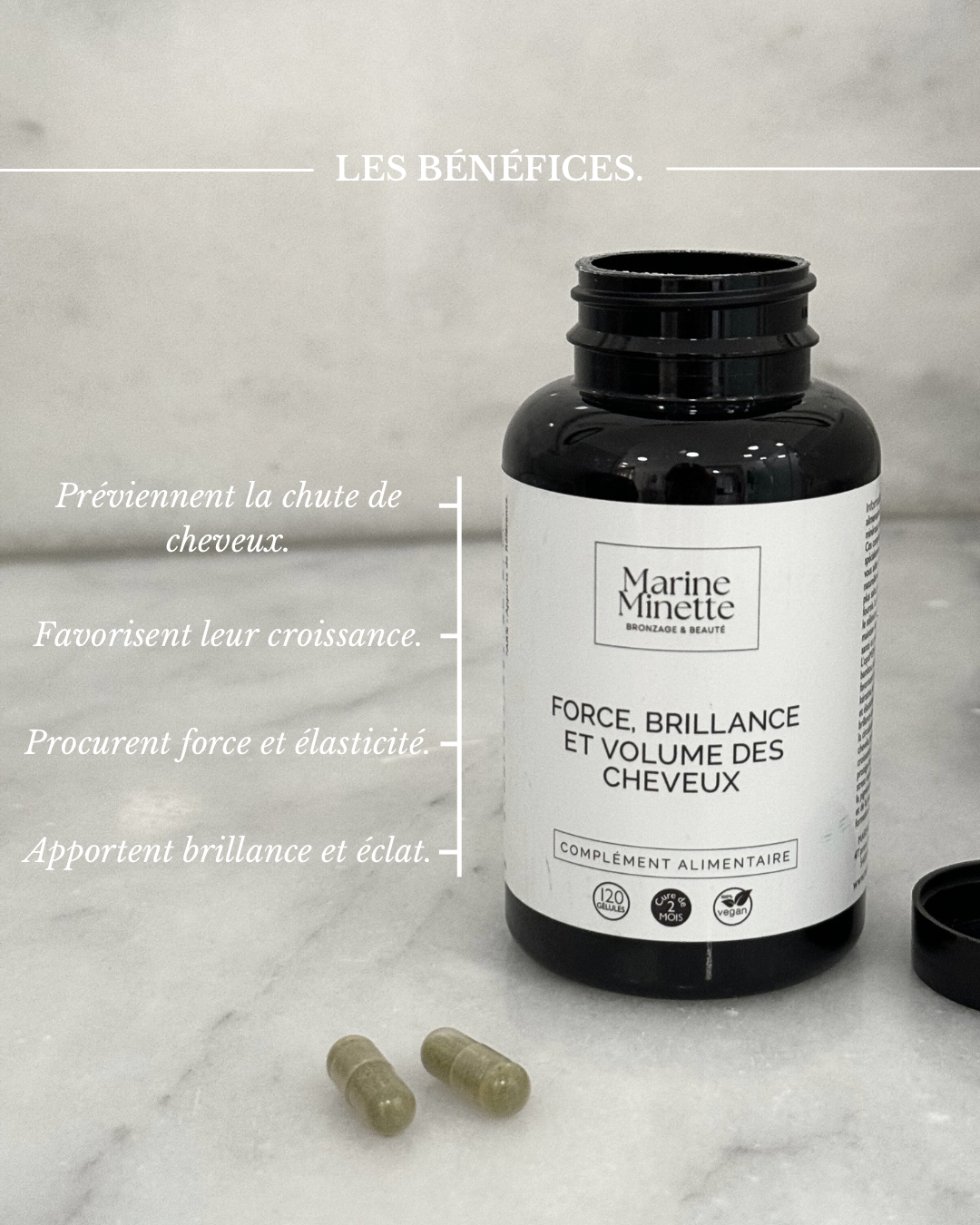 Compléments alimentaires Cheveux - cure de 2 mois